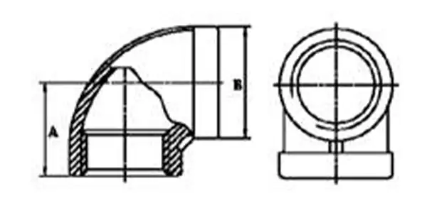 90 Degree Elbows Drawing