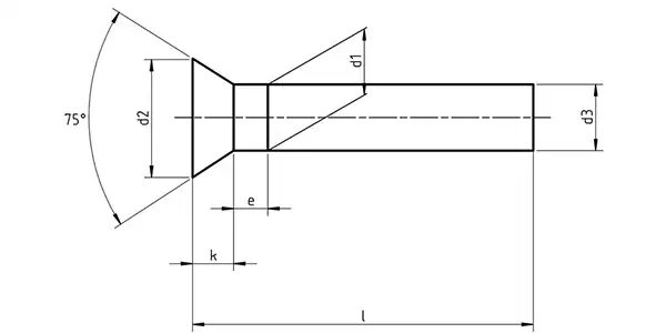 Countersunk Head Rivets Drawing