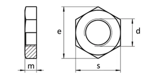 Hexagonal Pipe Nuts Drawing