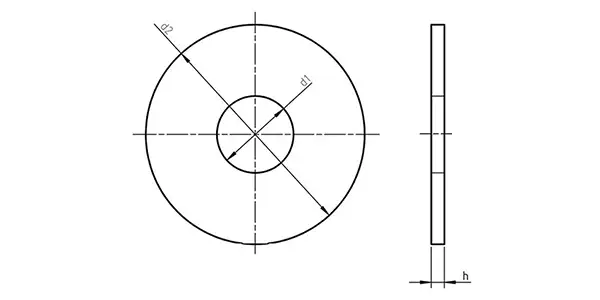 Plain Washers Large Drawing