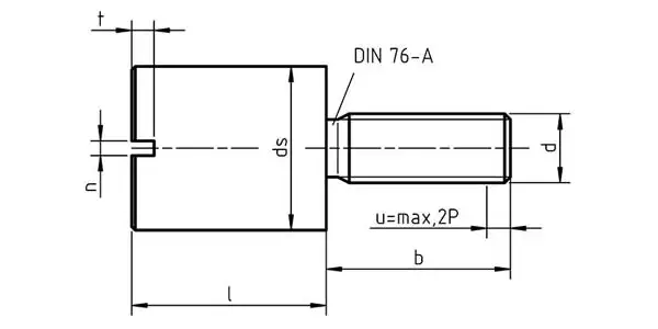 Slotted Shoulder Screws Drawing