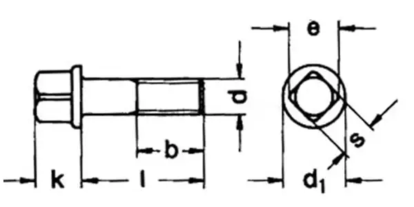 Square Head Bolts Drawing