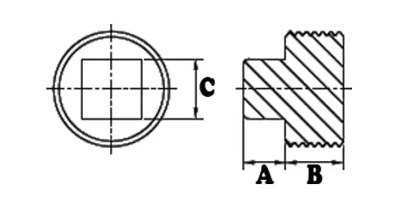 Square Plugs Drawing