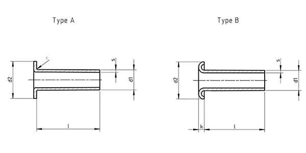 Tubular Rivets Drawing